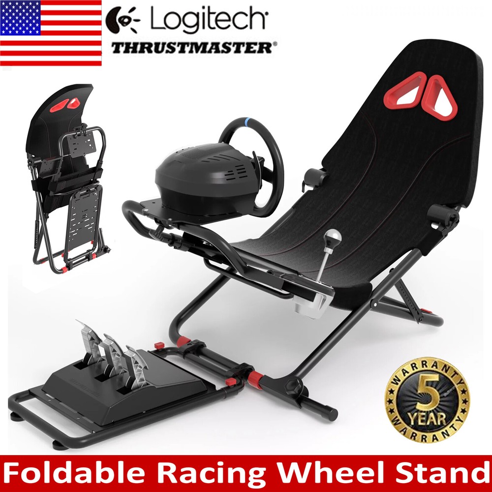 Racing Simulator Cockpit Steering Wheel Stand Logitech Thrustmaster Adjustable