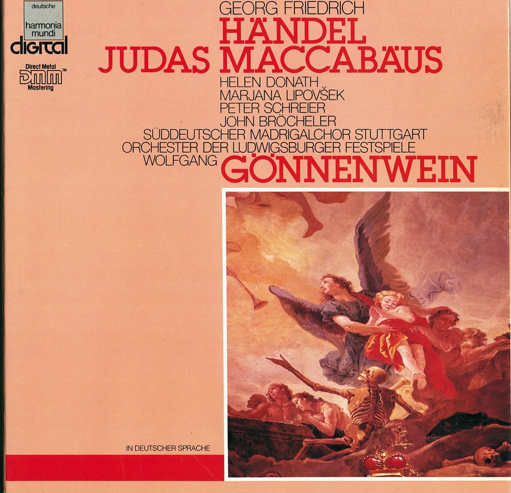 HANDEL Judas Maccabaus GONNENWEIN DONATH SCHREIER Harmonia Mundi 3LP 1984Digital