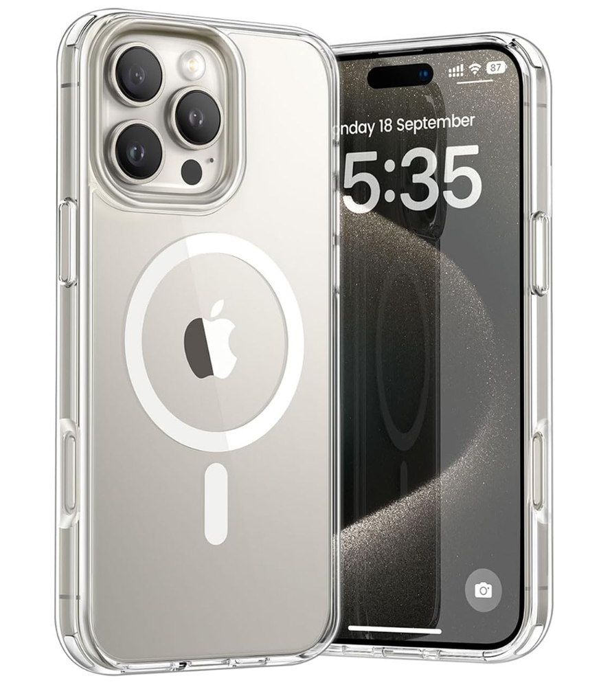 For Apple iPhone 16 15 14 Pro Max Clear Case Shockproof MagSafe Cover