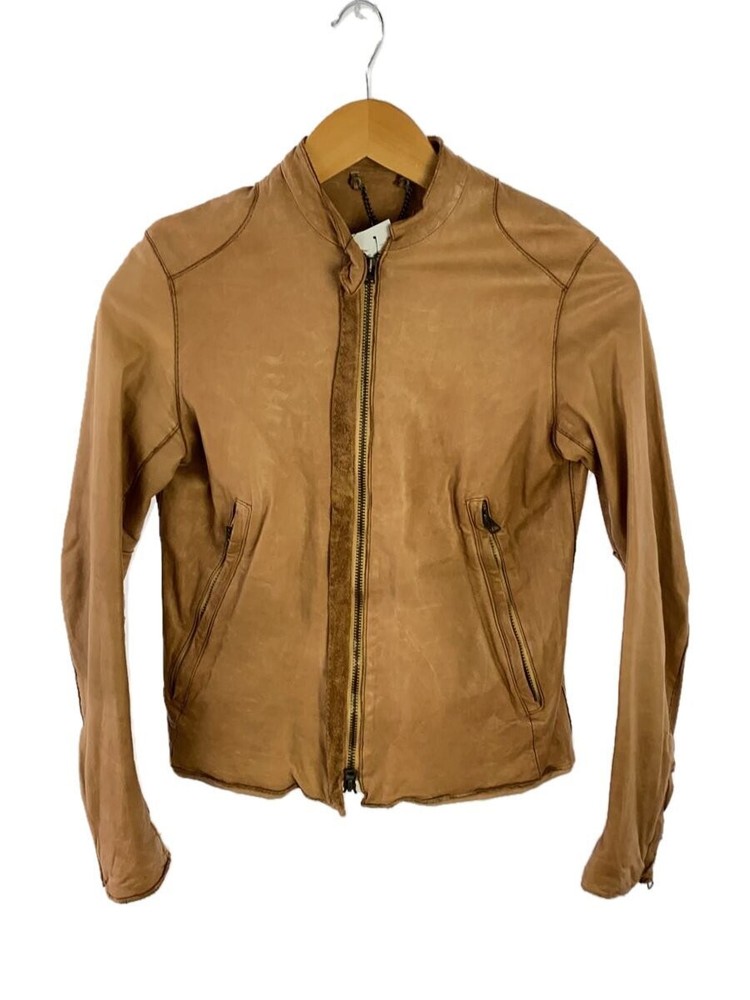Sisii Cow Leather Single Rider Jacket/Leather Jacket Blouson/-/Cowhide/Cml/Plain