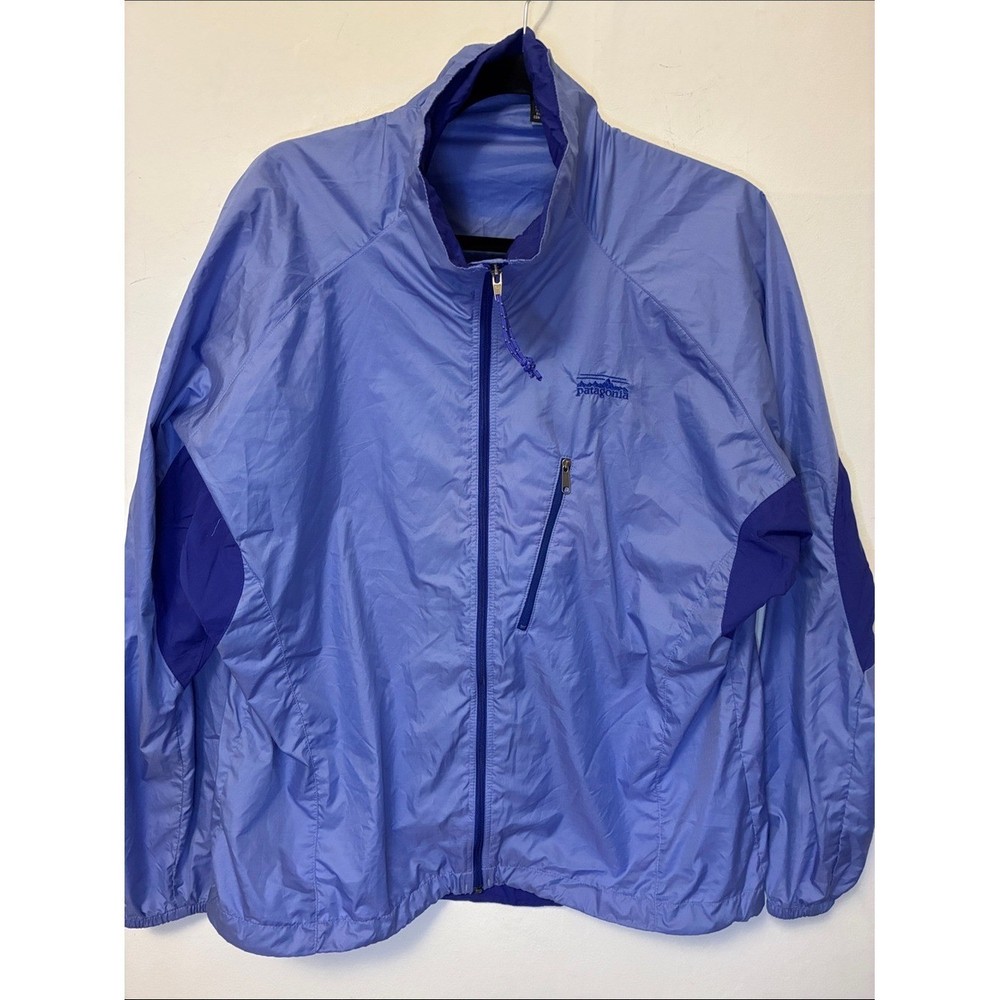 Patagonia Lightweight Periwinkle Blue Wind Shirt Jacket Large
