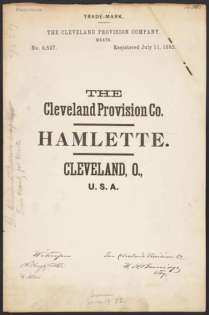 Photo:The Cleveland Provision Company for Hamlette brand Meats
