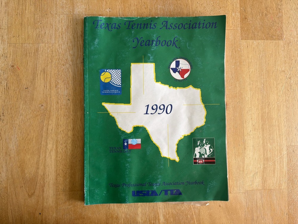 Vintage 90s Texas Tennis Association Yearbook, Roz Wilhite, Paperback