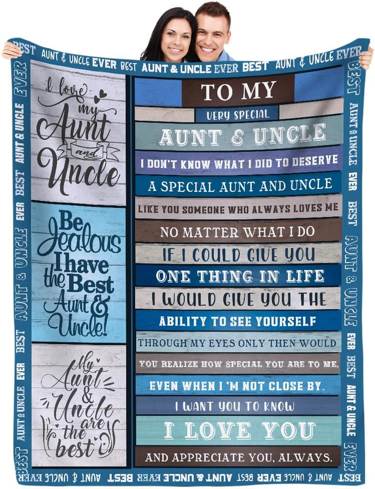 Gifts for Fathers Day for Aunt and Uncle from Daughter, Soft Throw Blanket Birth