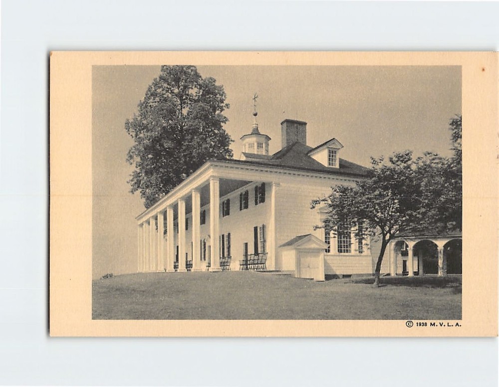 Postcard The Mount Vernon Mansion East Front Virginia USA