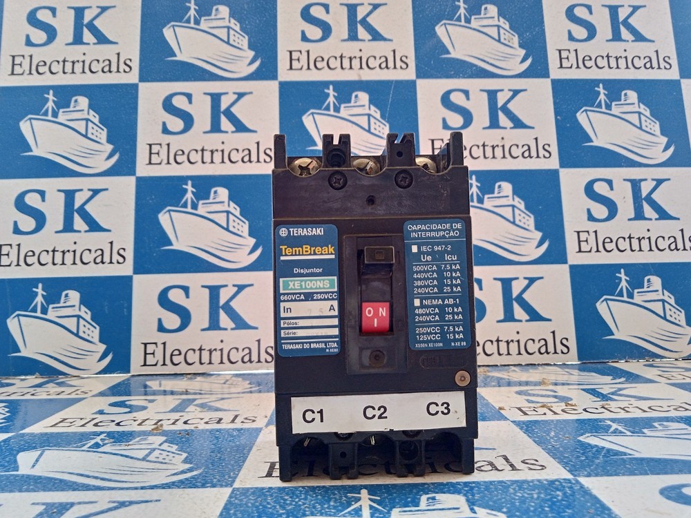 Terasaki Tembreak Xe100Ns 75A 250-600Vac 3Pole Circuit Breaker