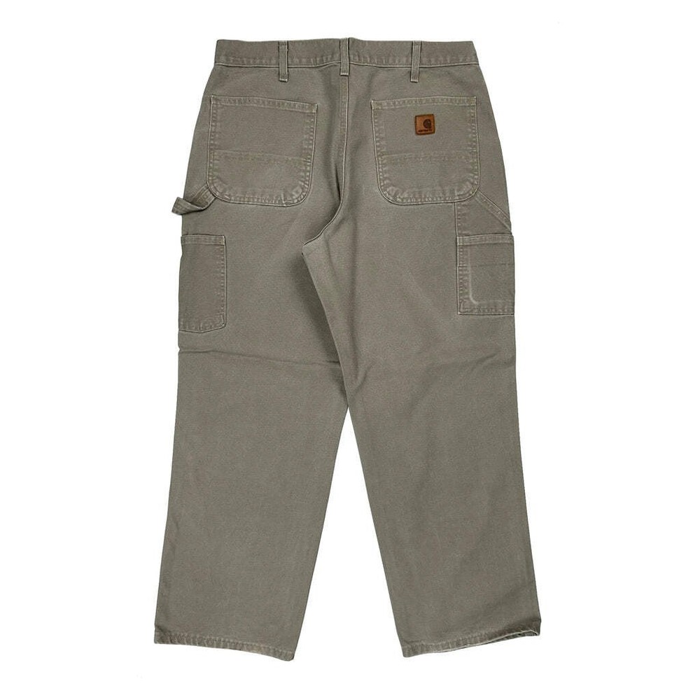 Carhartt Double Knee Carpenter Pants - 34W 30L Gray Cotton