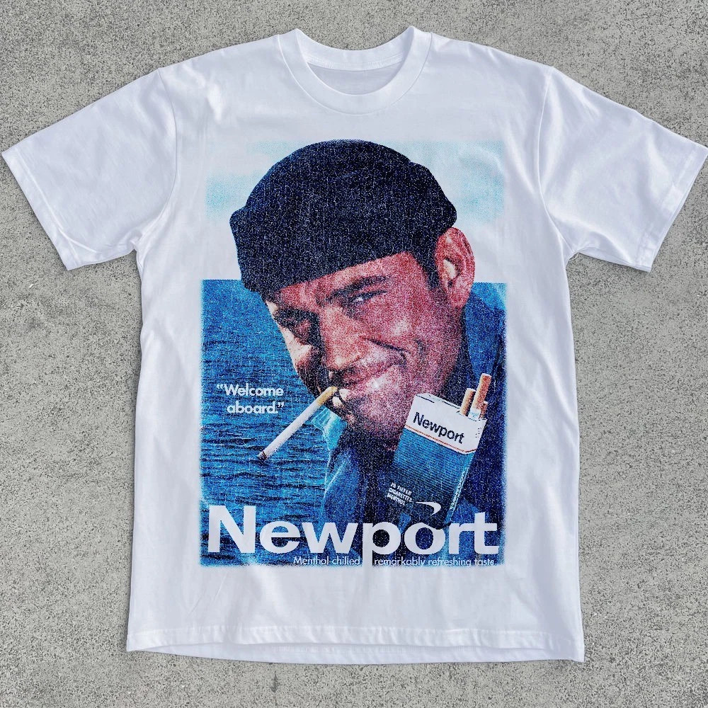 Retro Newport Welcome Aboard T Shirt Vintage Nautical Graphic Tee S-5XL
