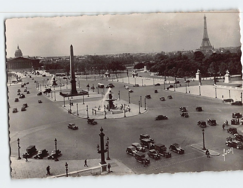 Postcard Place de la Concorde Paris France