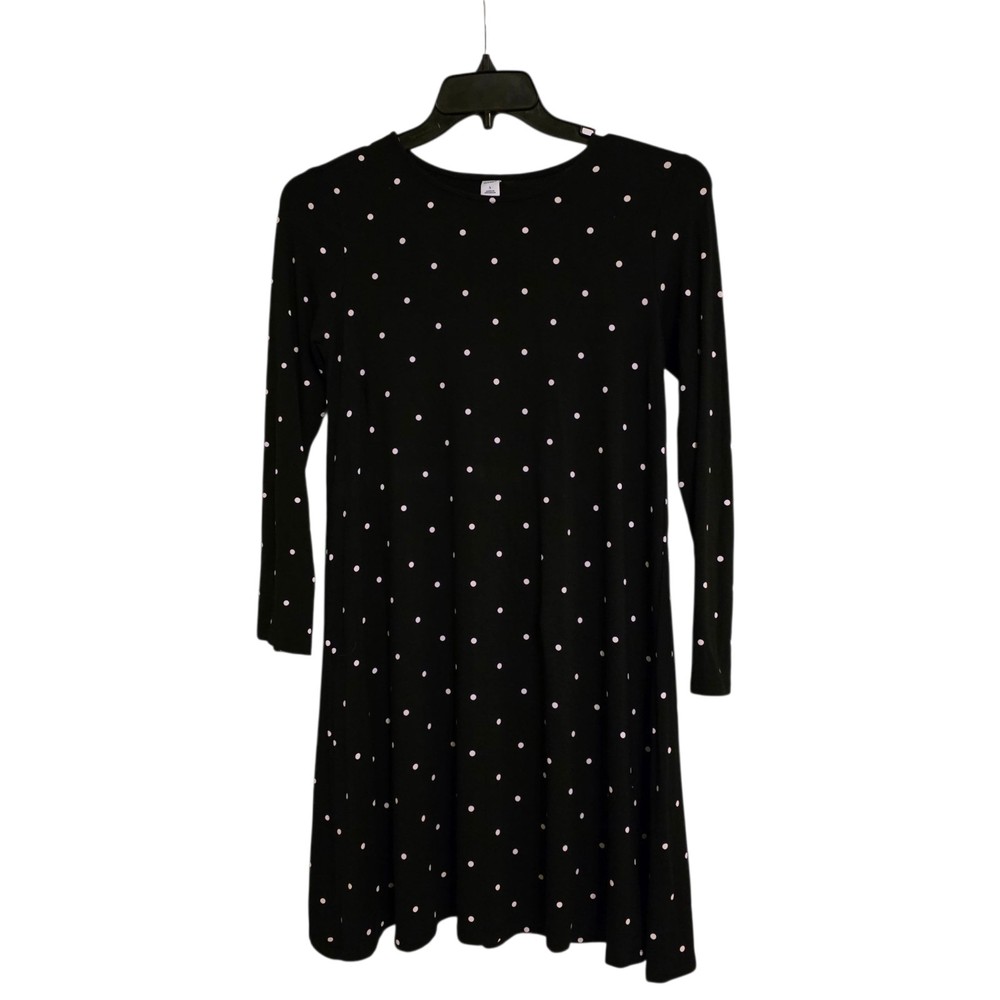 Old Navy Women's Polka Dot Swing Dress. 3/4 Sleeve. Size S. Blk/White.
