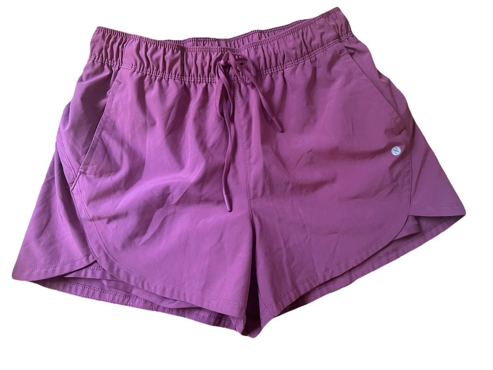 Layer 8 Women's Athletic Running Shorts, 2in1 Inner Compression, Small