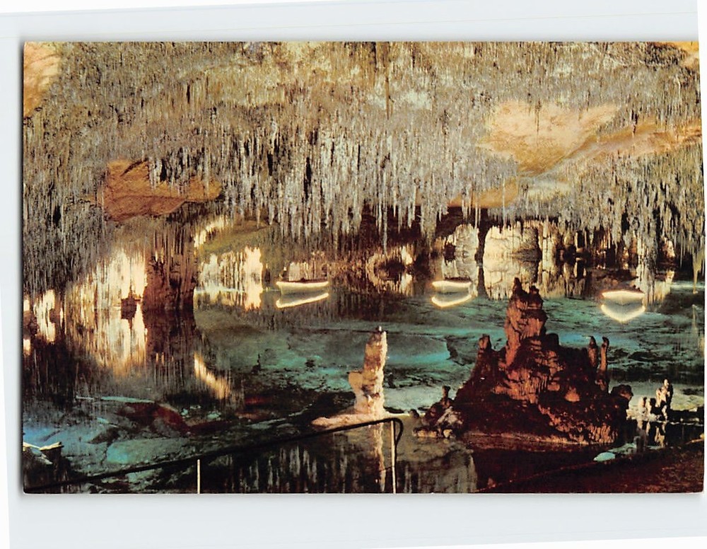Postcard Lake Martel Cuevas del Drach Porto Cristo Majorca Spain