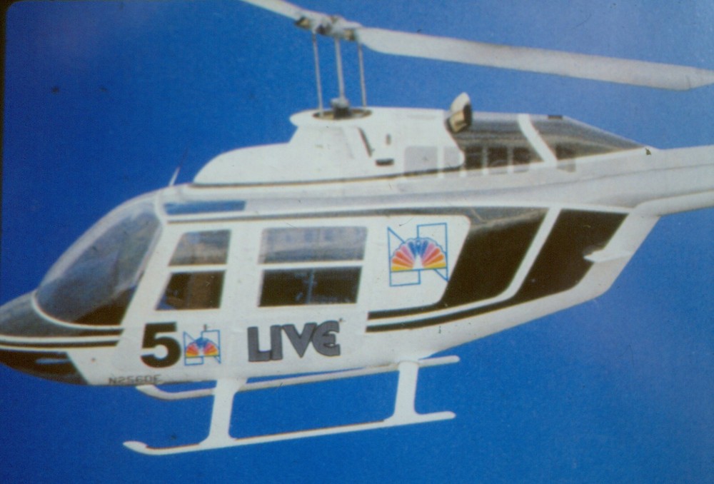 vintage 35mm slide NBC 5 News station Live helicopter