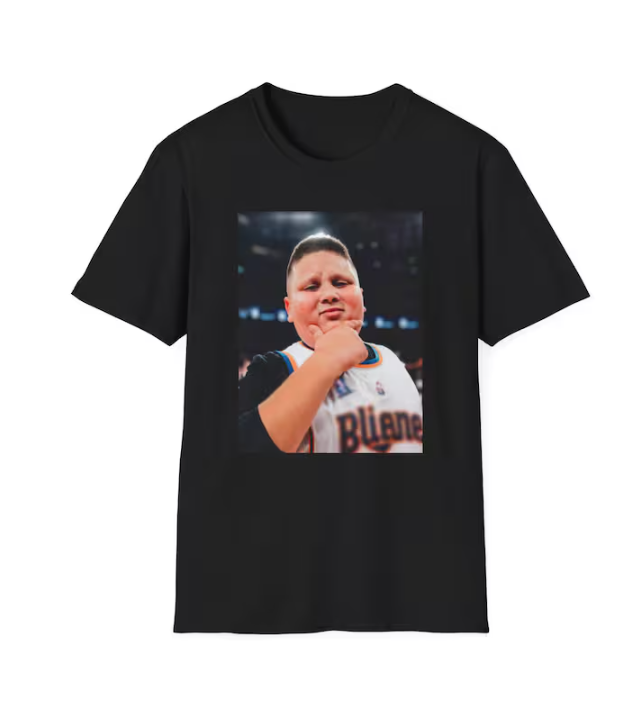 Funny Meme TShirt, The Rizzler Iconic Portrait Joke Tee, White Elephant Black