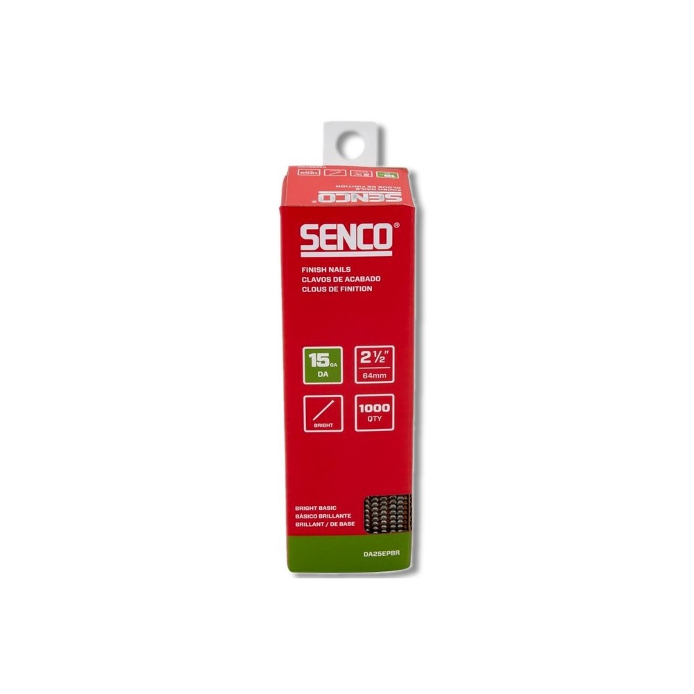 Senco 2-1/2 in Finishing Bright Steel Nail Brad Head DA25EPBR