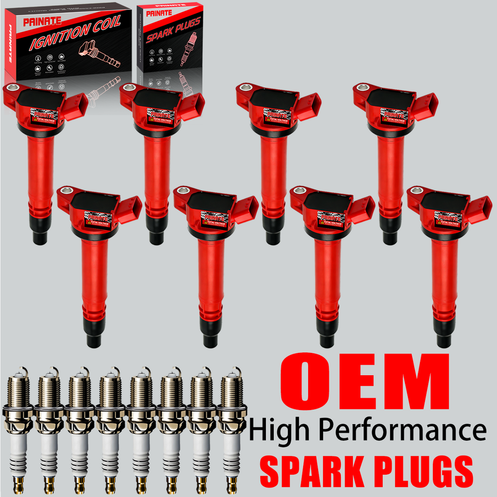 8X OEM High Performance Ignition Coil & Spark Plug For Toyota Tundra Lexus GX460