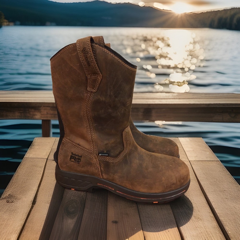 Timberland Pro Men 9.5 W A1XFX Helix HD Composite Toe Work Boots No Insoles