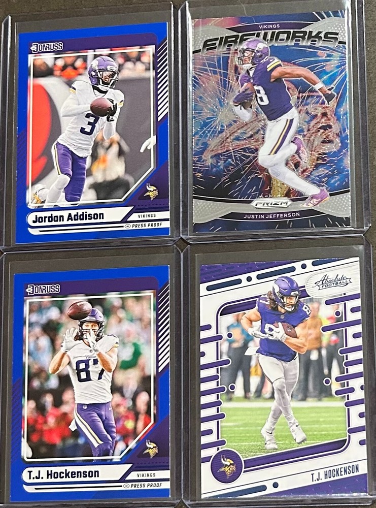 2024 Panini Football Minnesota Vikings 4 Card Insert/Parallel Trading Lot!