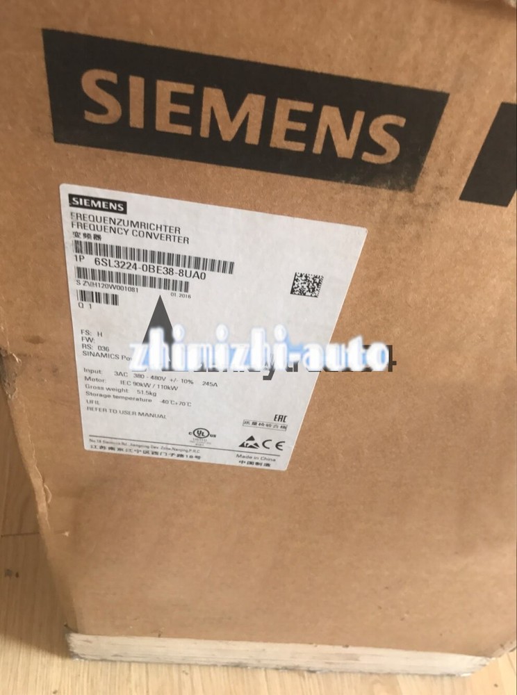 1PCS NEW Siemens G120 inverter 90KW 6SL3224-0BE38-8UA0