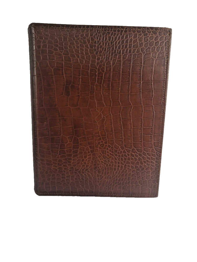 Crocodile Porosus Leather Luxury Photo Memory Album Acid Free Saks Fifth Avenue-image