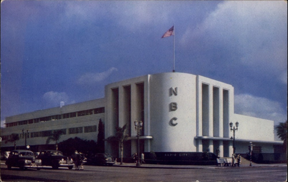 California Hollywood NBC Radio City ~ 1950s-60s vintage postcard sku149
