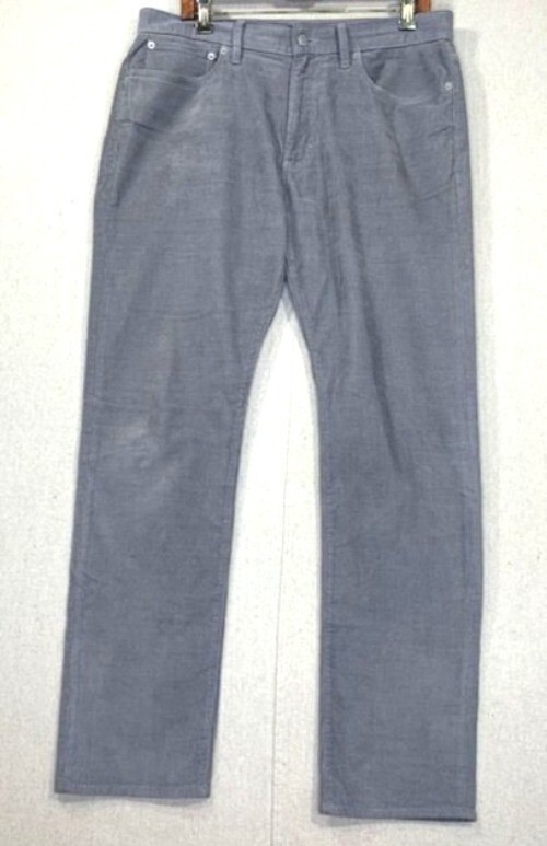 J.Crew Men's Flex Straight Corduroy Gray Pants W33 L32 (35x32)