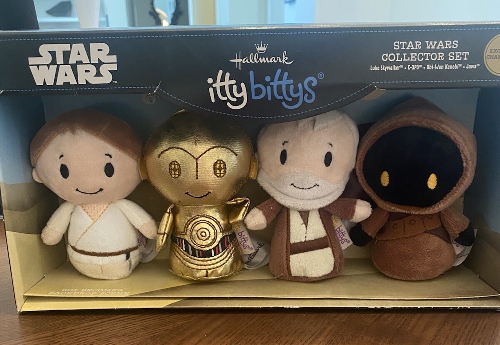 Hallmark Itty Bittys Star Wars Collector Set Skywalker C3PO Obi-Wan Kenobi Jawa