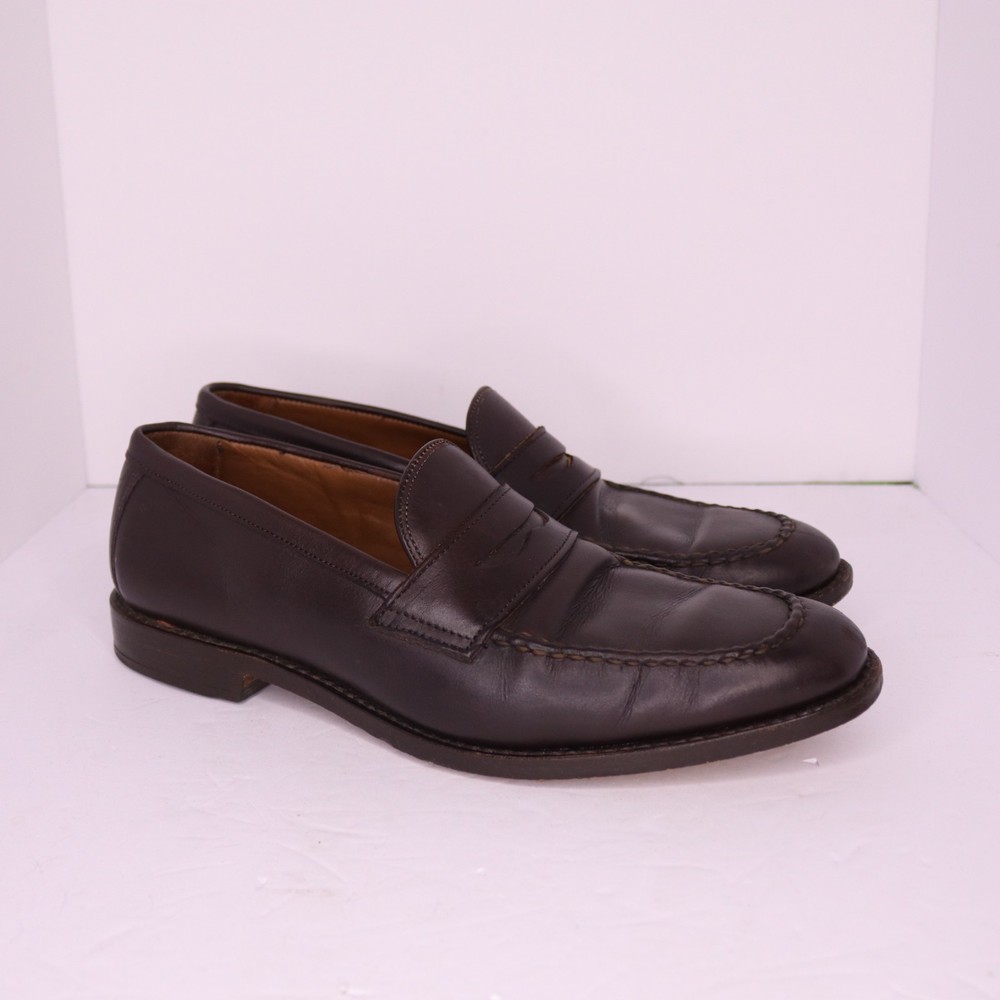 Allen Edmonds McGraw Mens Penny Loafers in Dark Brown Leather Size 10 D USA Made