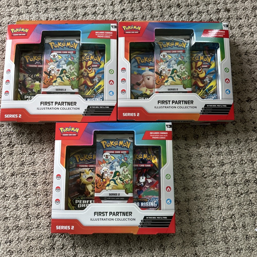 Pokemon First Partner Illustration Collection Series 2 Sealed Lot Of 3 New