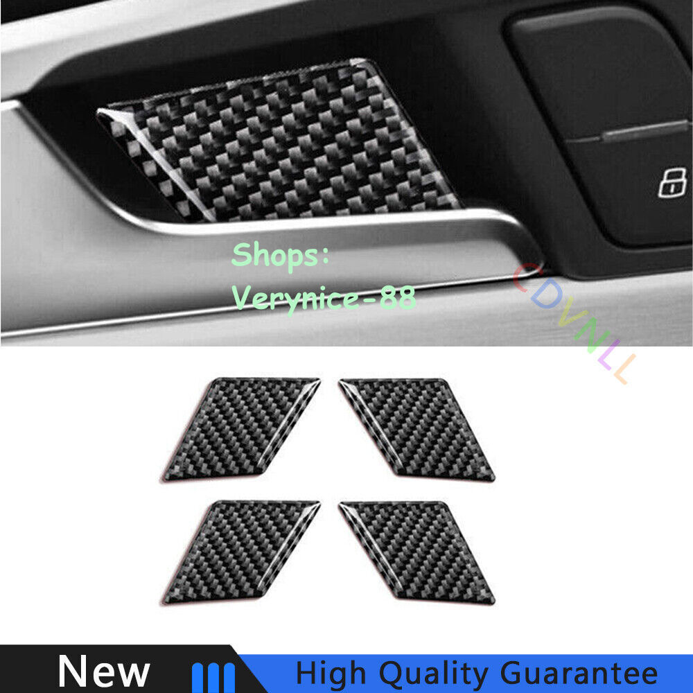 Fit For Audi A4 A5 2017-2021 Real Carbon Fiber Car Interior Door Bowl Cover Trim