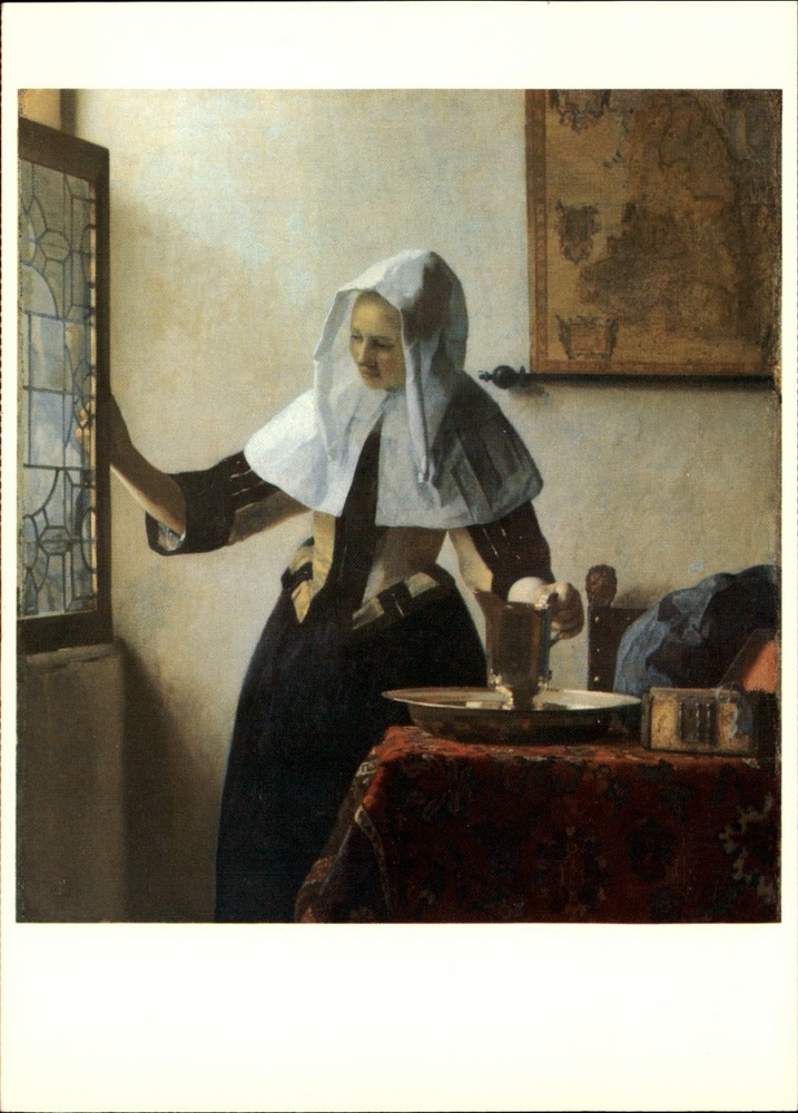 Young Woman Water Jug Metropolitan Museum Art vintage art postcard w869