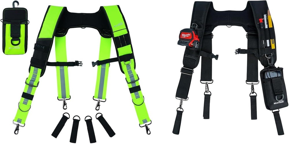 MELOTOUGH Tool Belt Suspenders Construction Bag Suspenders Padded Work belt Susp