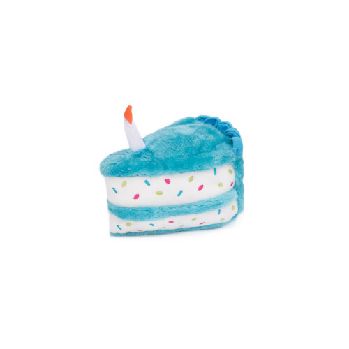 ZippyPaws Birthday Cake Dog Toy  Blue, 1 Each/Medium