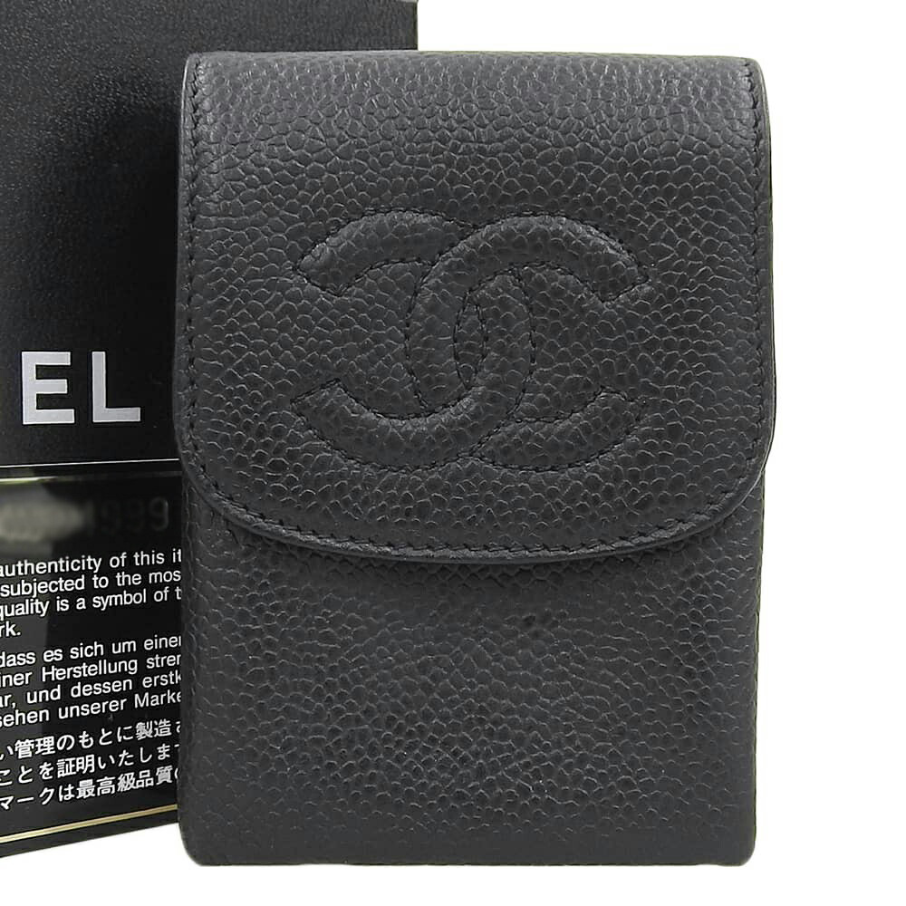 Preservation Chanel Logo Coco Mark Cigarette Case Sticker No. 4 A13511 Used