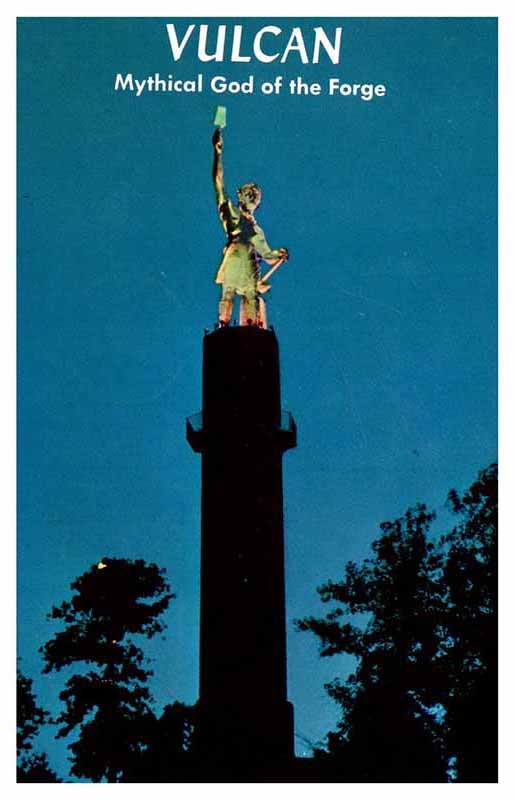 Postcard MONUMENT SCENE Birmingham Alabama AL m/09 AT8826