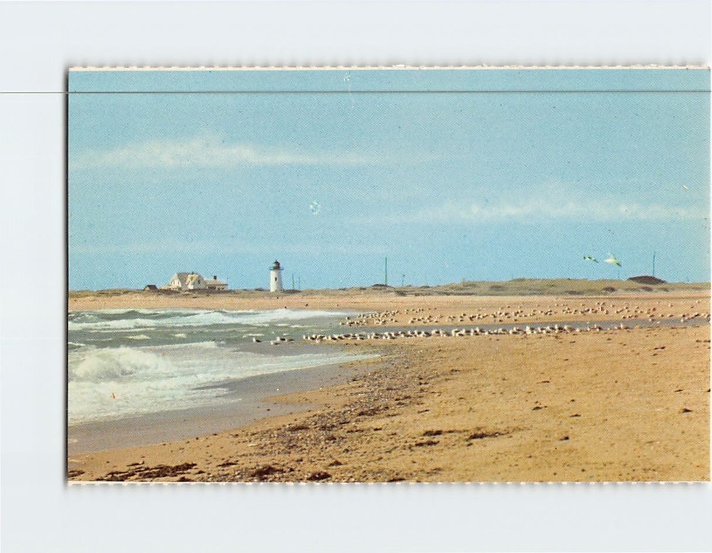 Postcard Race Point Light Cape Cod National Seashore Massachusetts USA