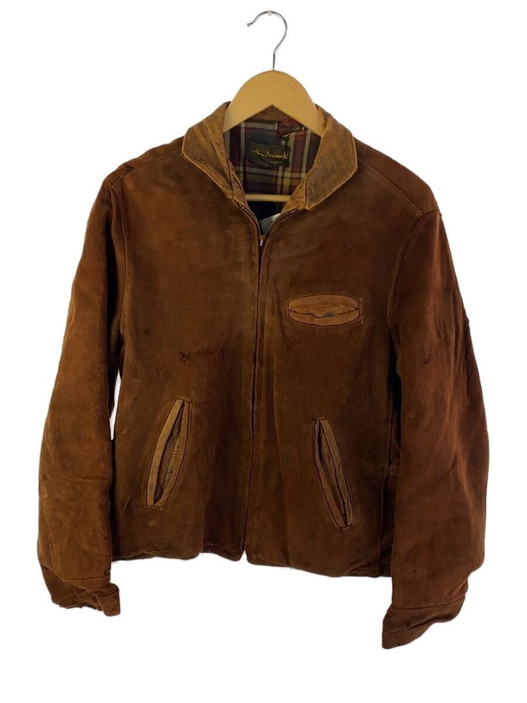 Men's Brown Leather Blouson Jacket 372