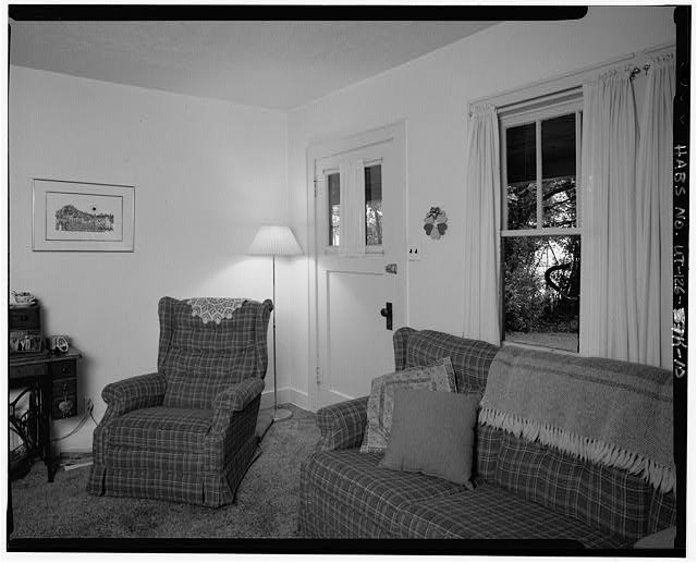 10. Interior view, northeast corner living room. - Thomas Powers Ranch,