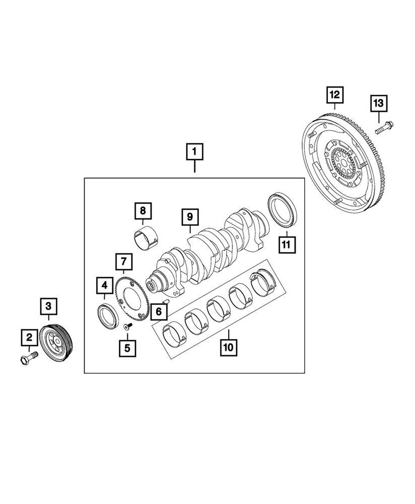 Genuine Mopar Rear Main Crankshaft Seal 68133295AA