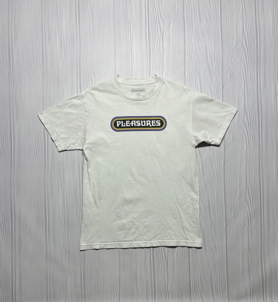Pleasures Big Logo Cotton T-Shirt in Size M for Streetwear Style