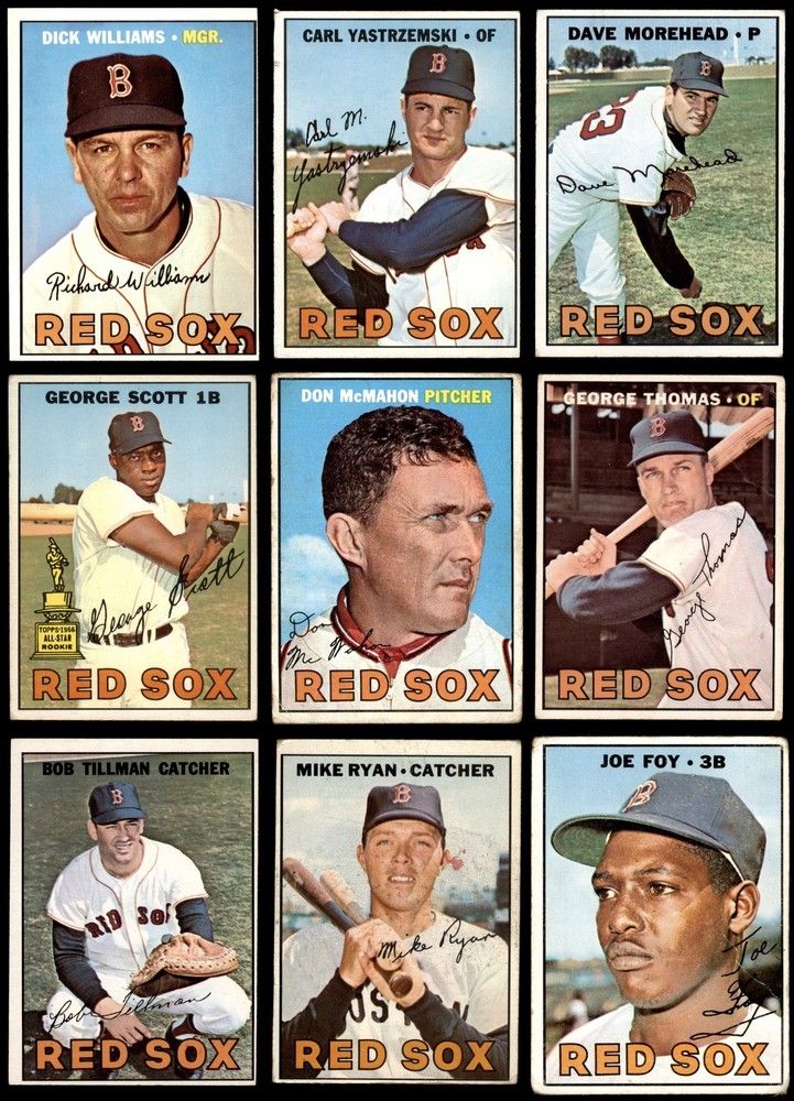 1967 Topps Boston Red Sox AL Pennant Team Set - Good Condition