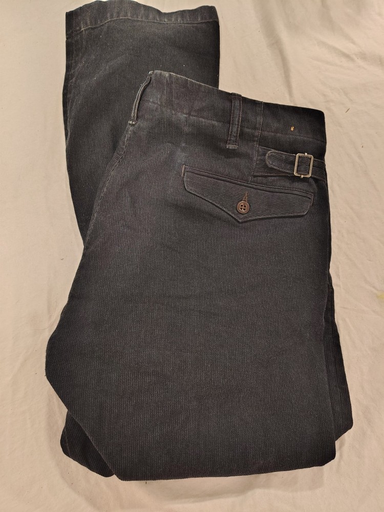 Ralph Lauren Double RL Indigo Bedford Cord Officer's Trouser 36x30
