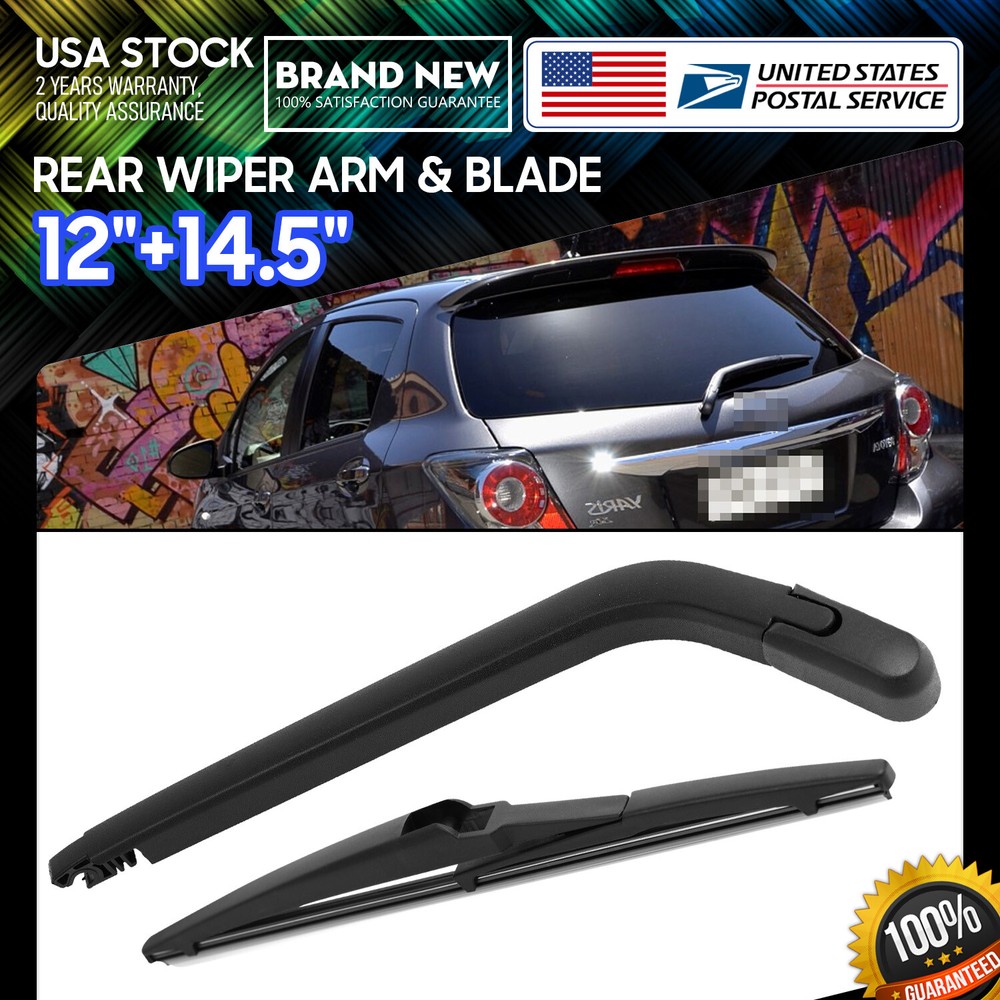 One Set 12''+14.5'' Premium Soft rubber Windshield Rear Wiper Blade All Season