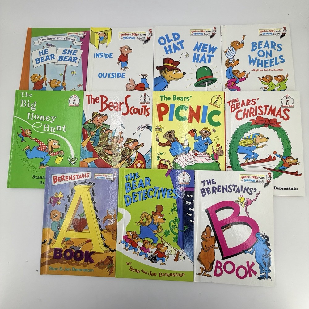 Vtg Easy Reading Books Lot of 11 Berenstain Bears One Book Is 1st Edition. Rare!