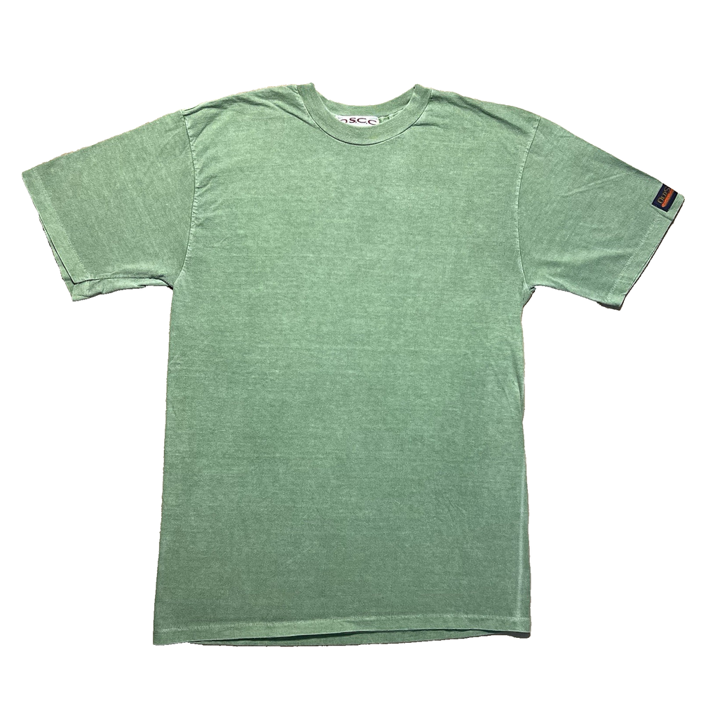 Vintage 90s Blank Shirt M Green Single Stitch Faded Tee OSCC