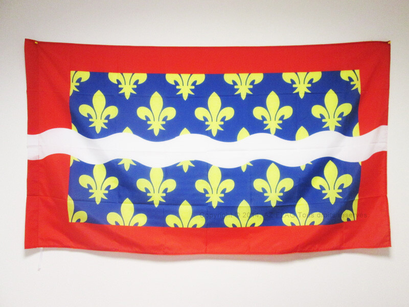 French Cher Department Flag 3x5 ft with Pole Sleeve - 90x150 cm France Regional Banner