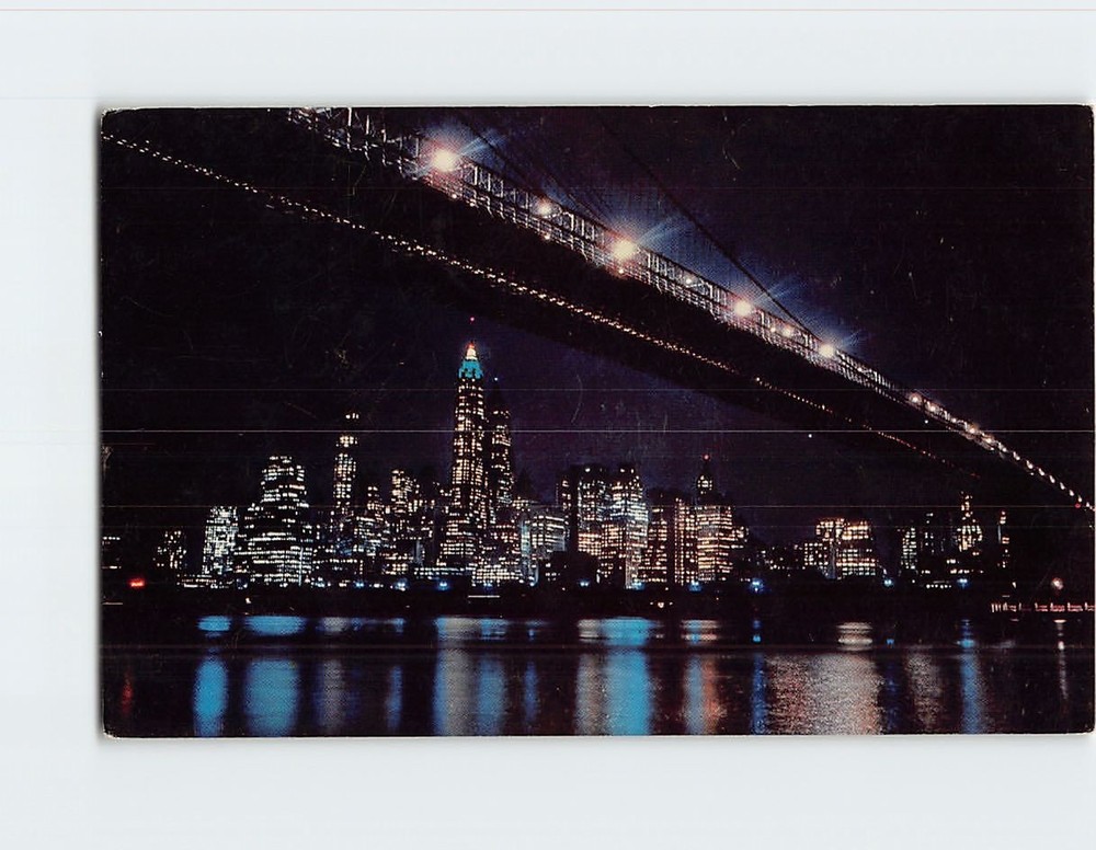 Postcard Brooklyn Bridge New York City New York USA