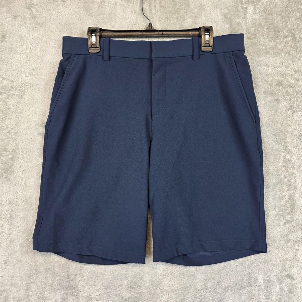 Nike Dri-FIT UV Chino Shorts Mens 34 Blue 10 Inch Golf Stretch Pockets Quick Dry