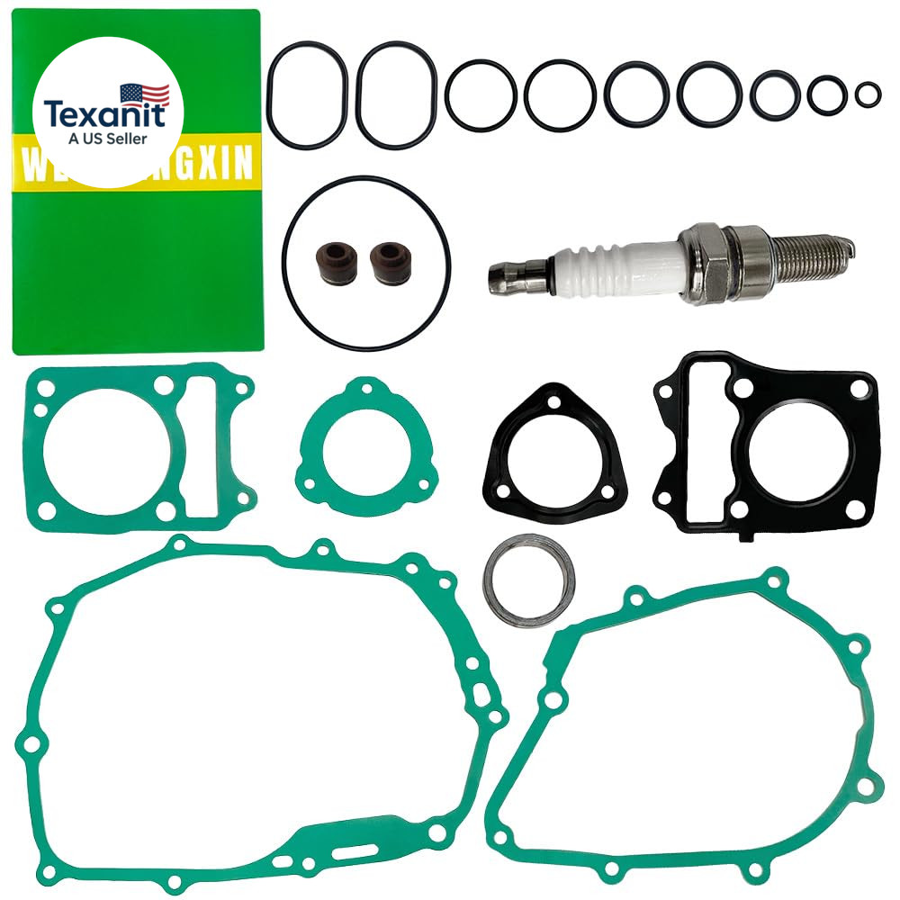 Complete Gasket Kit Set & Spark Plug Compatible with Honda Grom 125 MSX125 2014-