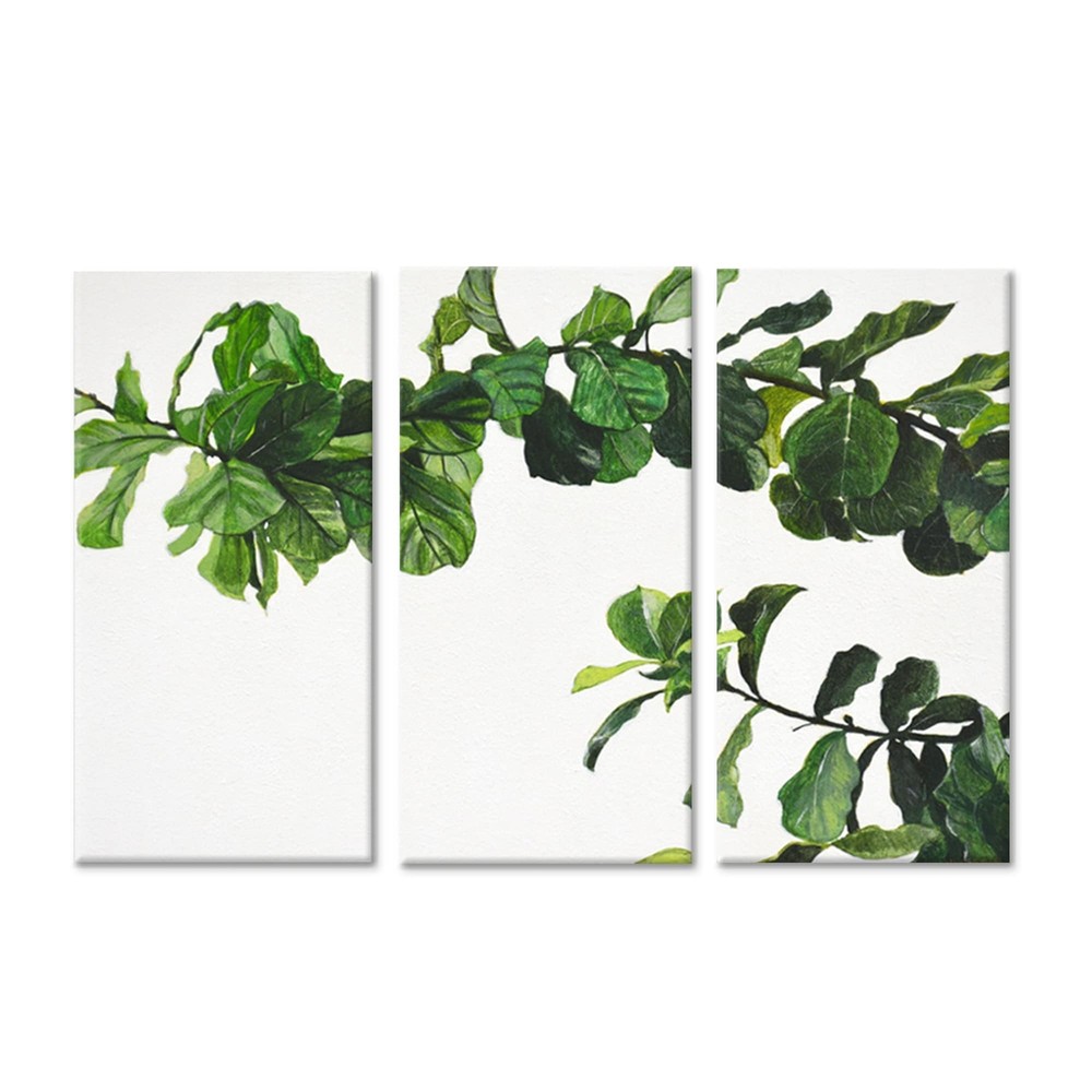 'Chlorophyll' Wrapped Canvas Wall Art Set by Norman Wyatt  Oversized